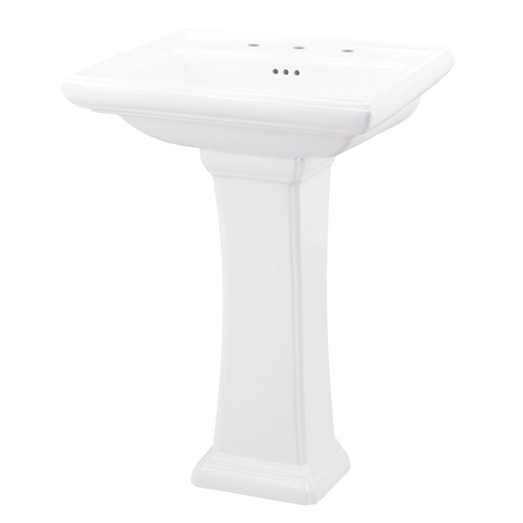 Gerber Logan Square 4" Centers Petite Pedestal Bathroom Sink Wayfair Canada